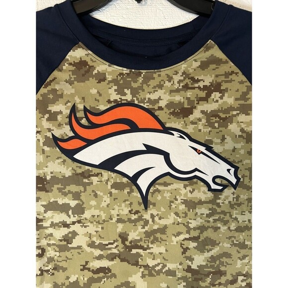 Nike Denver Broncos Salute to Service 3/4 Sleeve Dri Fit Shirt Size Medium - Picture 2 of 7